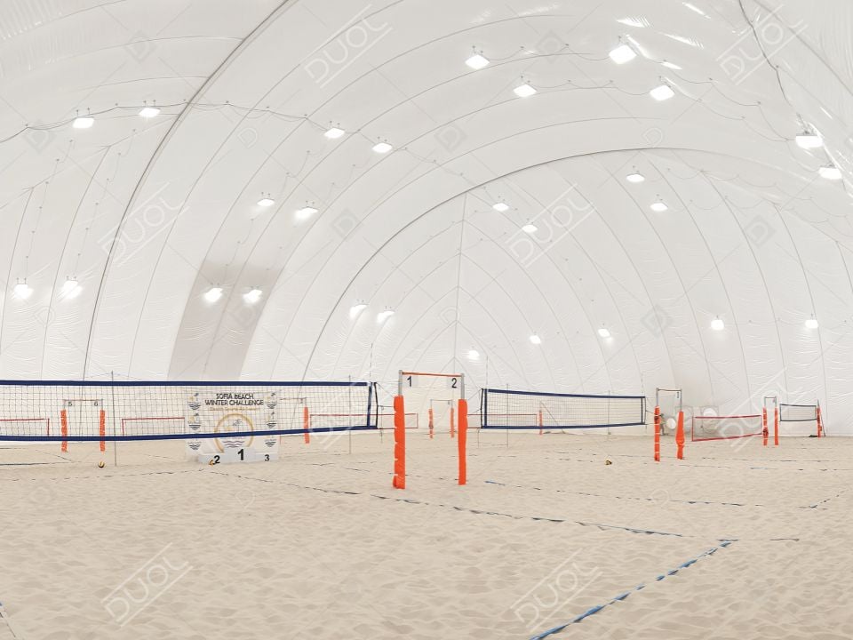 Beach volleyball air domes DUOL Air supported structure